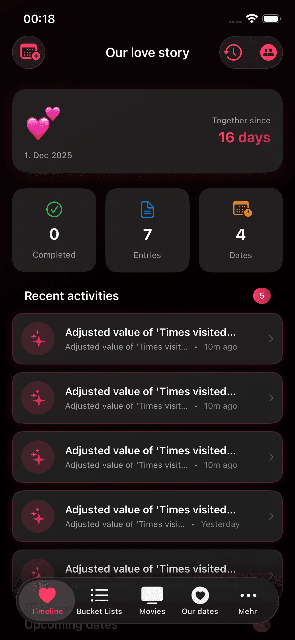 Dashboard screenshot