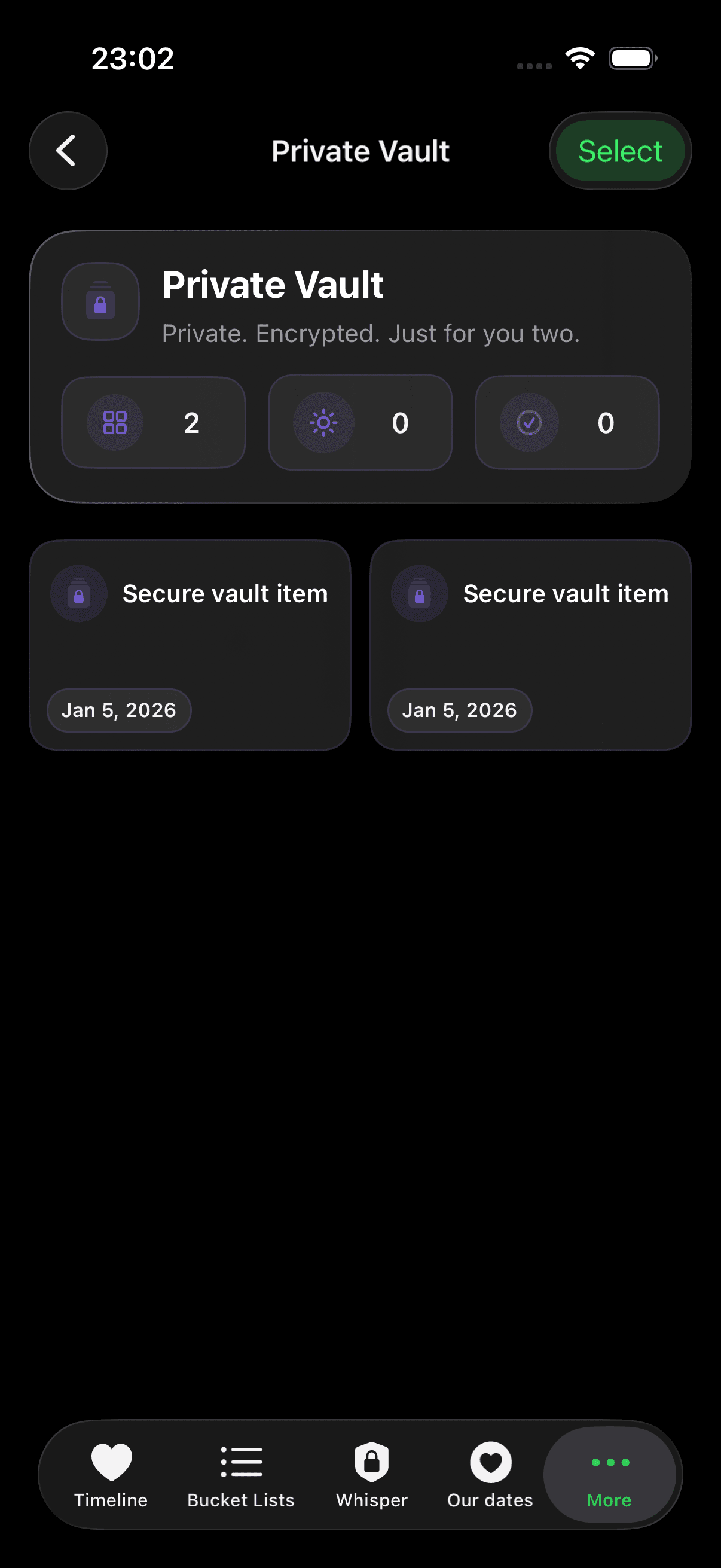 Den Vault nutzen app screenshot
